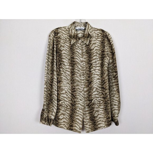 Valentino Miss V Tops - Valentino Miss V long sleeved silk‎ button blouse 8